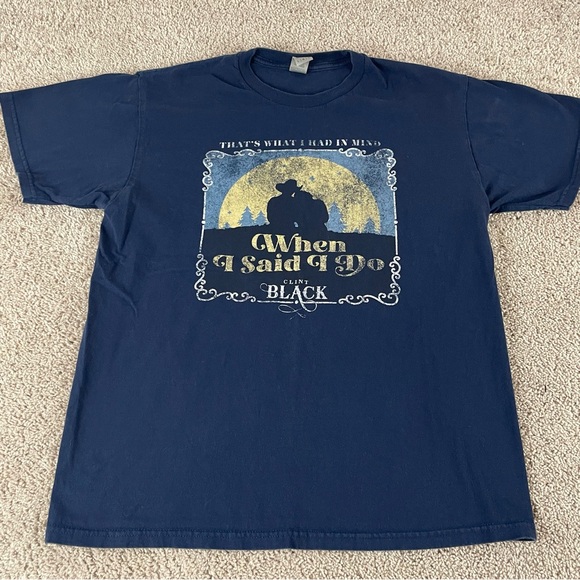 Clint Black Shirt Large Concert Tour When I Said I Do County Music 2010s F29 - Picture 1 of 7